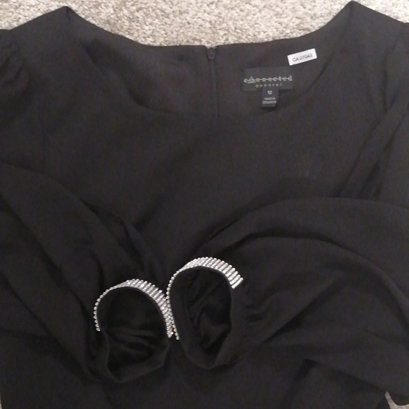 Long (Split) Sleeve Black Jumpsuit - Picture 2 of 3